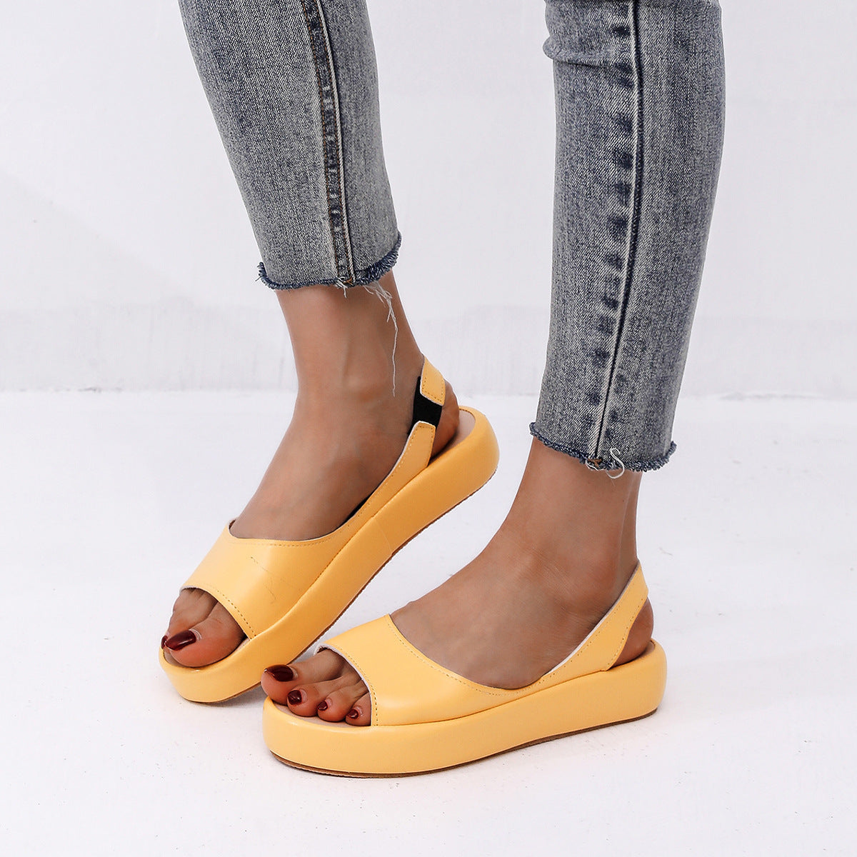 🔥【35-43】 Sandale ortopedice confortabile pentru femei pe platformă-