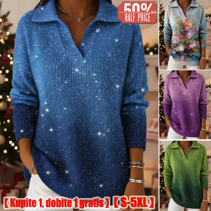 【S-5XL】Pleteni pulover z vzorcem sanjavega zvezdnega neba