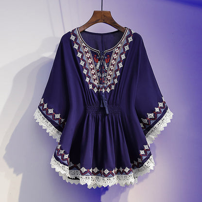 【M~4XL】Novi ljetni ženski plus-size izvezeni top