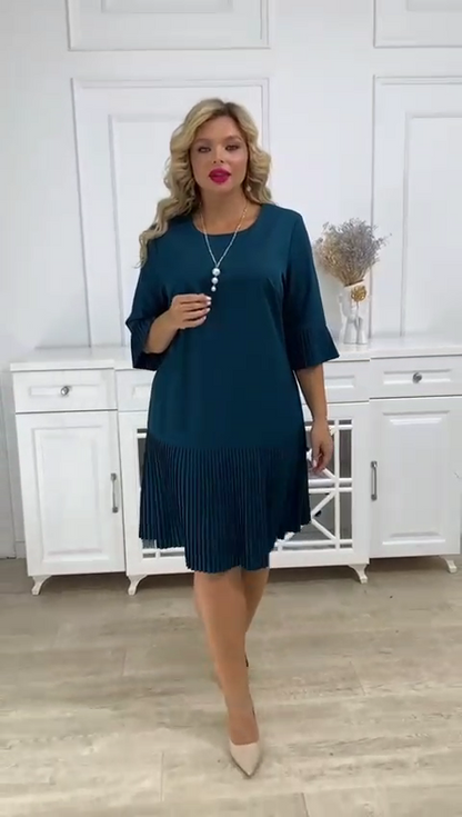 【S-5XL】 Rochie de culoare solidă cu temperament lejer și confortabil