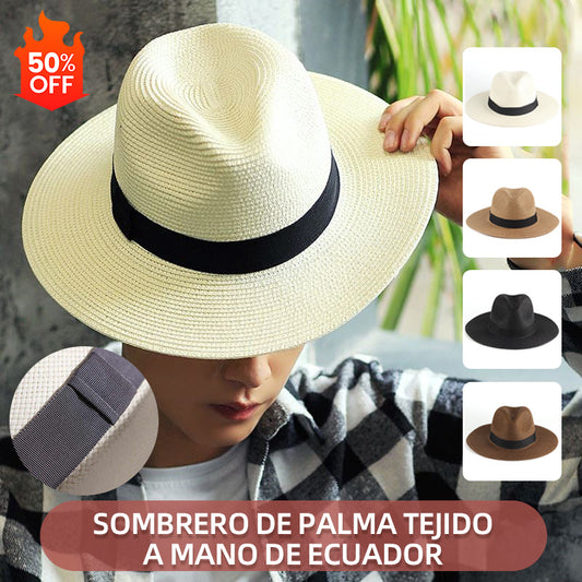 👒Nowy produkt na lato [56-58 cm] Ekwadorski ręcznie tkany kapelusz z palmy - odpowiedni dla mężczyzn i kobiet