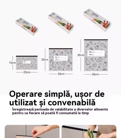 🔥🔥Un total de 90 de pungi antibacteriene din folie de aluminiu, super ușor de utilizat, pentru păstrarea prospețimii.