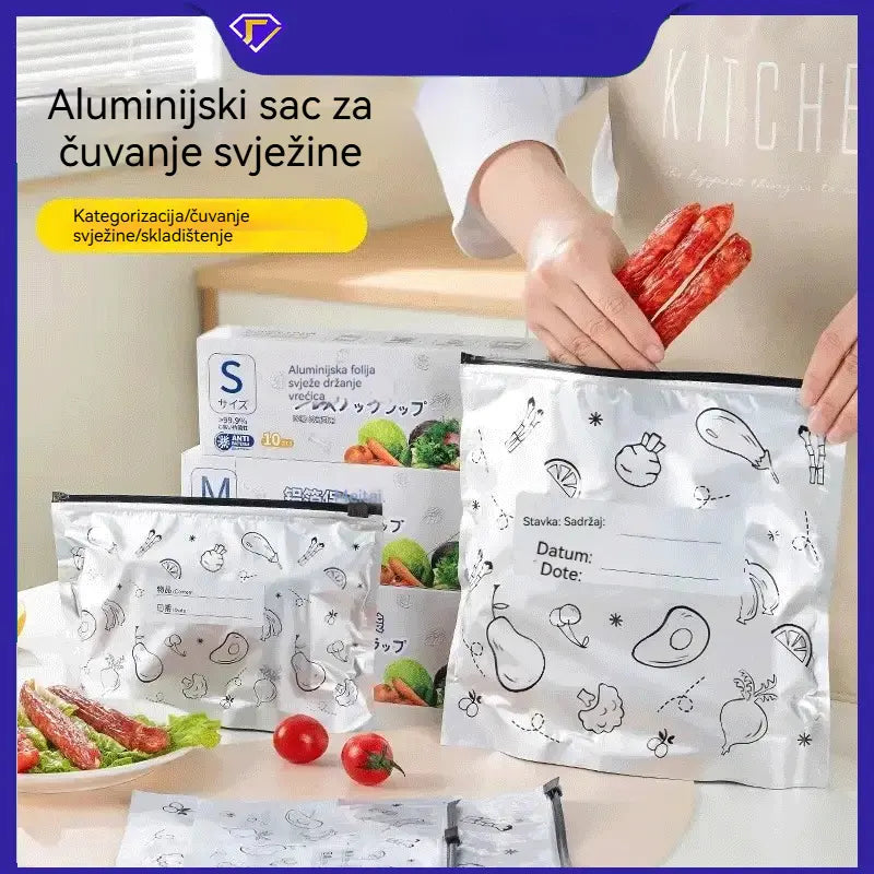 🔥🔥Ukupno 30 antibakterijskih aluminijskih vrećica, vrlo jednostavne za korištenje, za očuvanje svježine