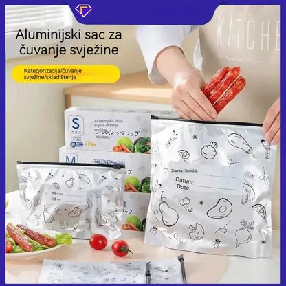 🔥🔥Ukupno 30 antibakterijskih aluminijskih vrećica, vrlo jednostavne za korištenje, za očuvanje svježine