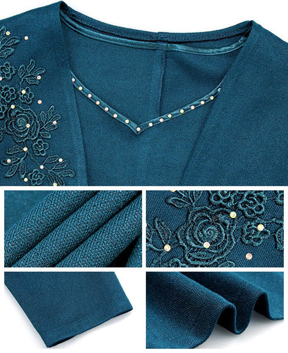 ✨[Sukienka + żakiet kardigan]  Jesienno-zimowa nowa sukienka jesienno-zimowy dwuczęściowy zestaw