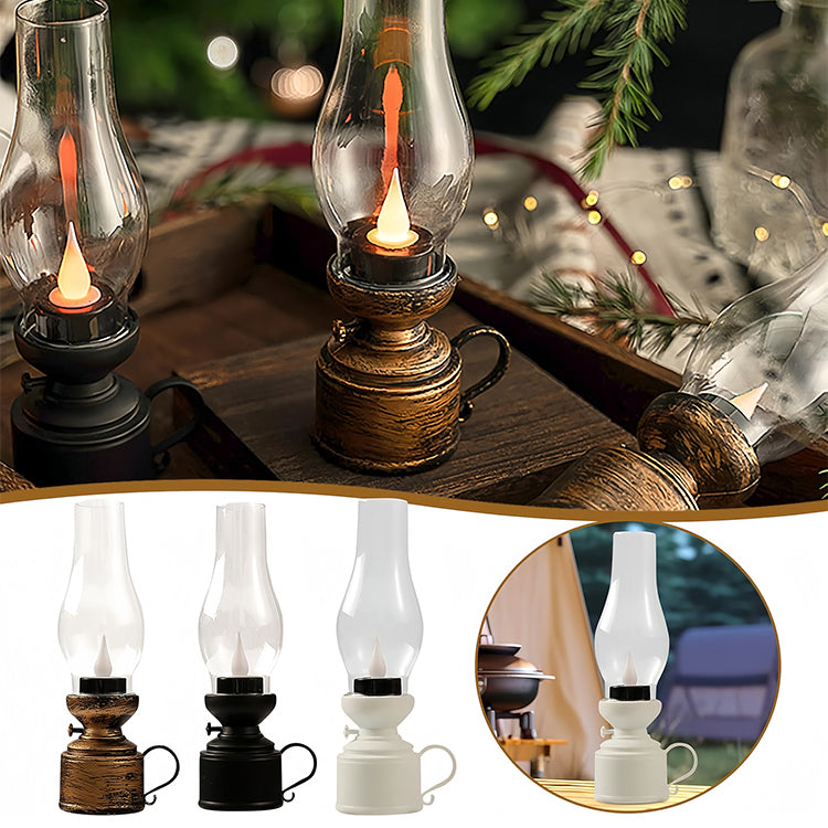 💡【Kupite 1, dobijte 1 gratis】Kreativna retro elektronička LED lampa u obliku svijeće, noćna lampa za stolni dekor