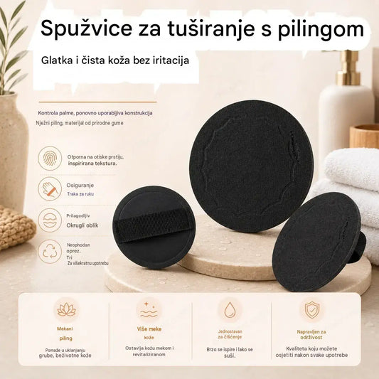 🔥🎉【Pakiranje od 4 komada za 26 eura】🚿 Piling spužva za kupanje🧖‍♀️✨ Ostavlja kožu mekom, čistom i bez iritacija.