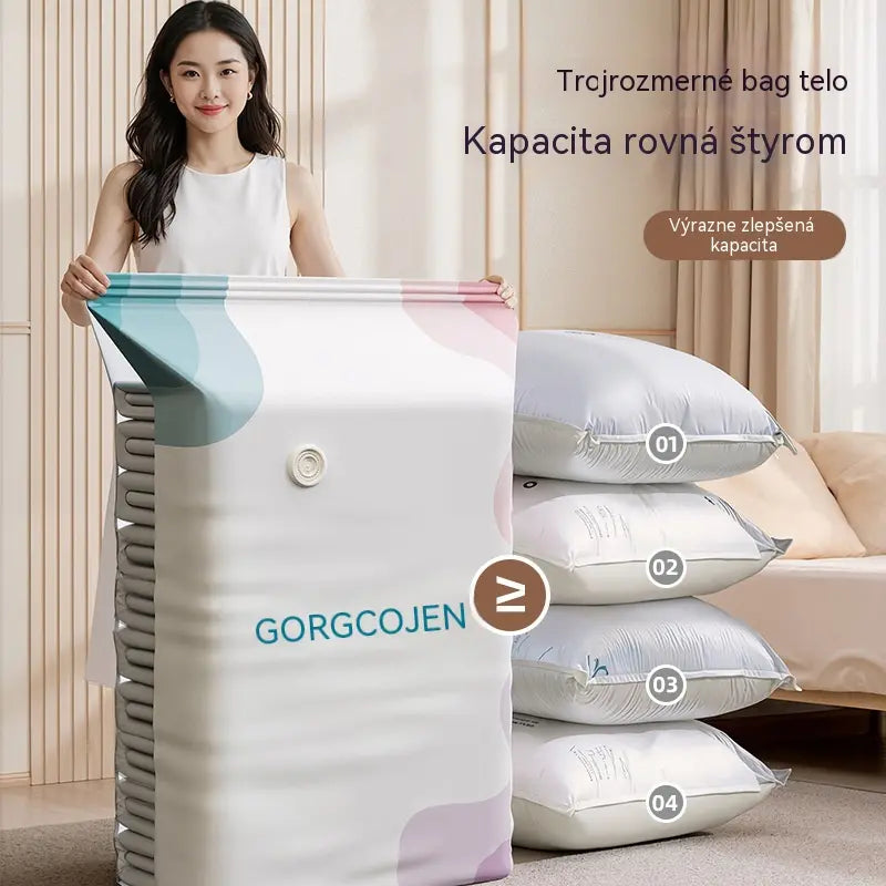 🧳 5 kusov za 26 EUR 💨 Veľká vakuová taška na kompresiu: nie je potrebná pumpa, nepriepustná a šetrí miesto v kufroch i doma ✈️