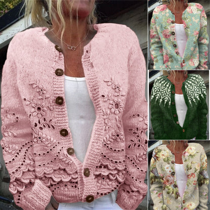 🌸🌸【50% popust】【S-5XL】Ženski kardigan z digitalnim potiskom v retro slogu