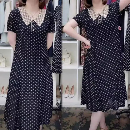 💞【M-4XL】rochie nouă elegantă cu imprimeu punctat