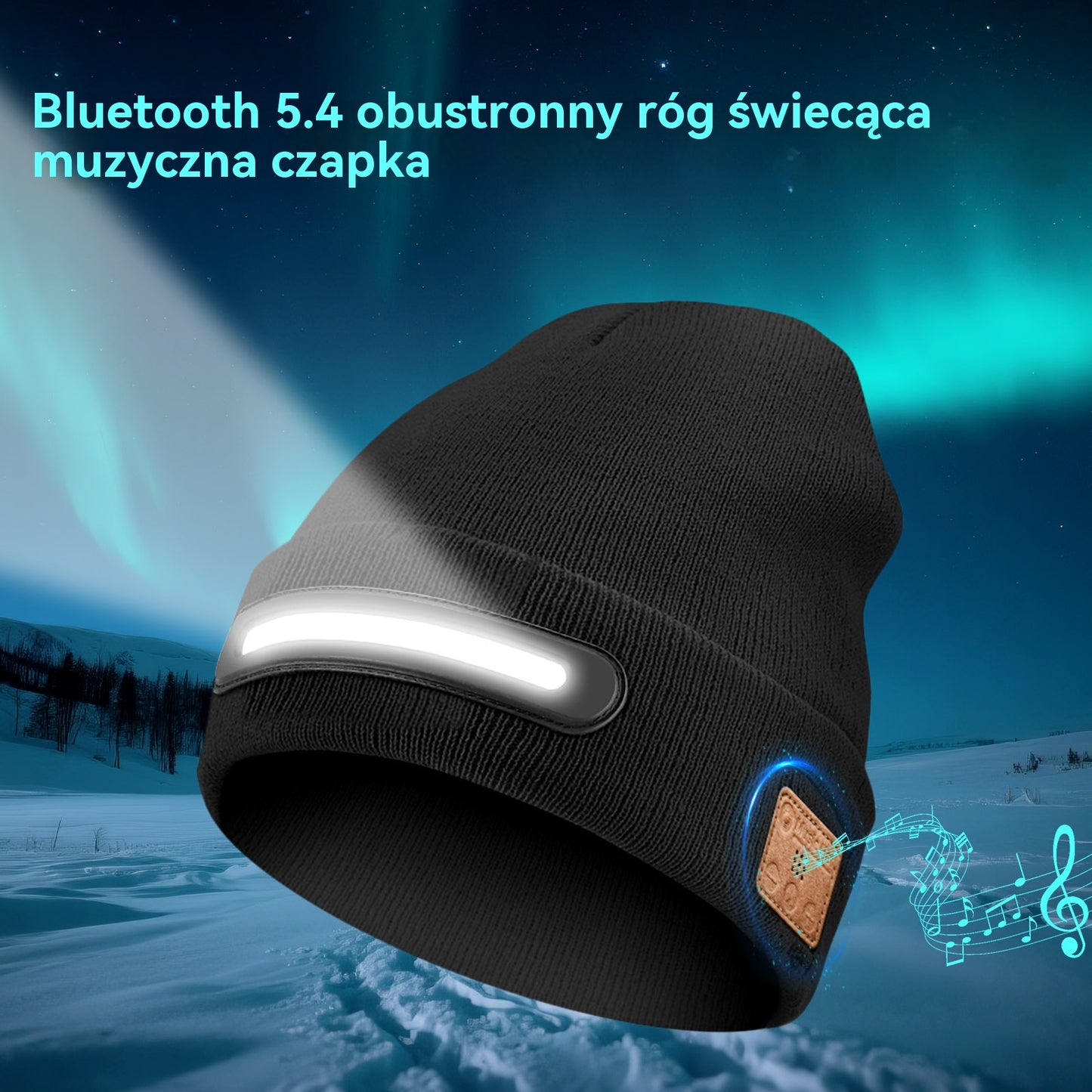 🔥🧢Ładowane czapki z LED i Bluetooth, utrzymujcie ciepło💡