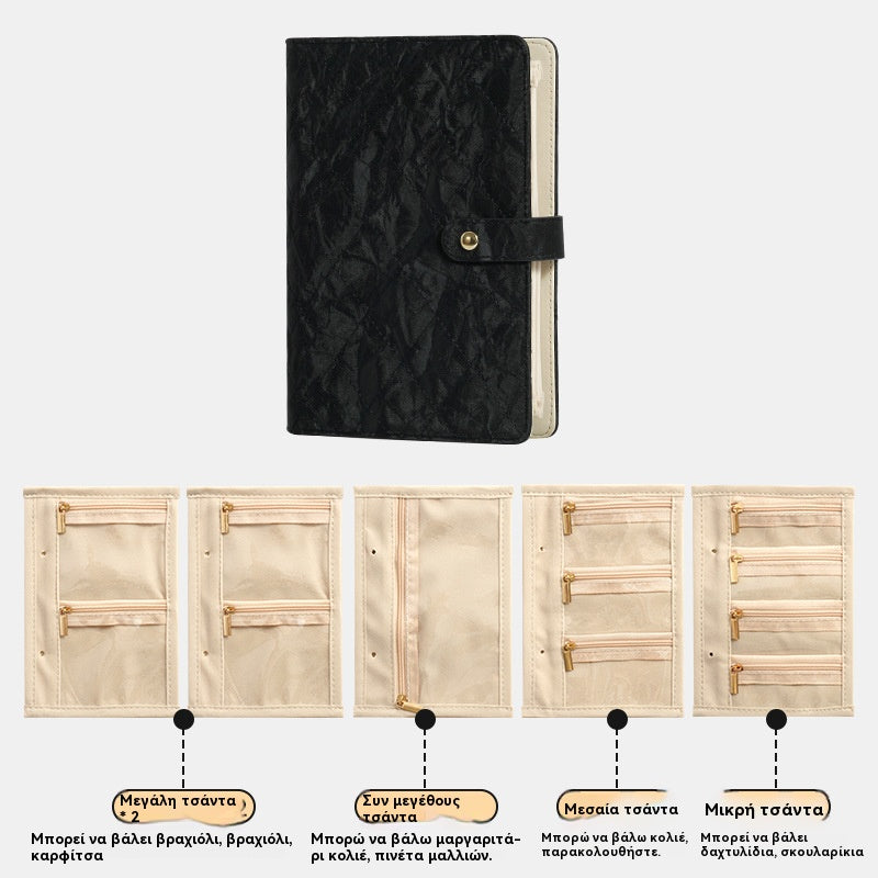 🔥 Vročih 50 % popusta 🔥 Elegantna, prenosna torba za shranjevanje nakita s karo vzorcem