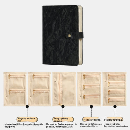 🔥 Vročih 50 % popusta 🔥 Elegantna, prenosna torba za shranjevanje nakita s karo vzorcem