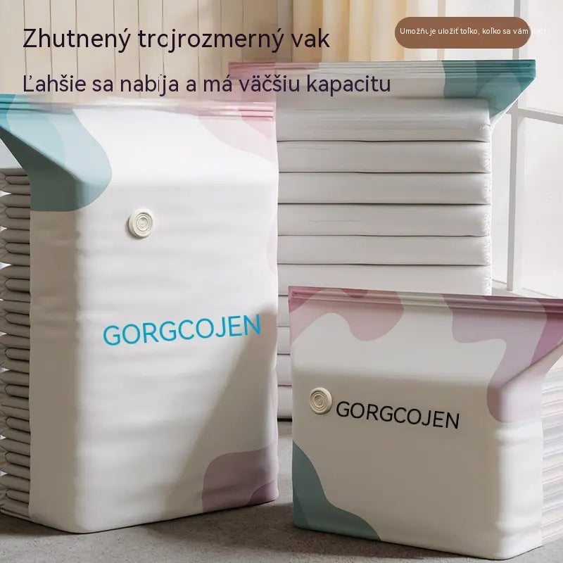 🧳 5 kusov za 26 EUR 💨 Veľká vakuová taška na kompresiu: nie je potrebná pumpa, nepriepustná a šetrí miesto v kufroch i doma ✈️