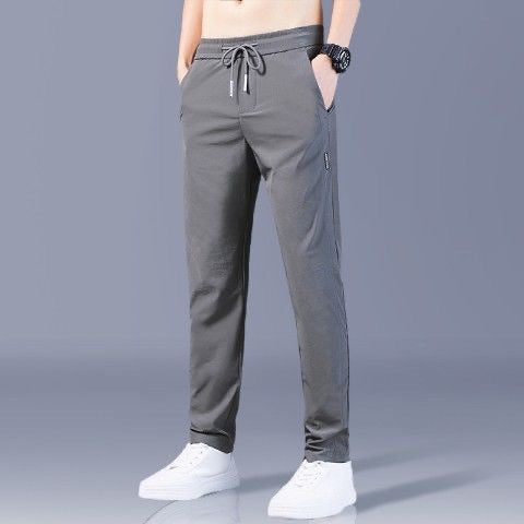 🆒👖【M-5XL】Novi model muških elastičnih ležernih hlača od ledene svile, ravnog kroja, u većim veličinama✅Plaćanje pouzećem