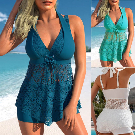 🌈🌴【Ograniczona czasowo zniżka 50% 🔥】😍 Nhowy duży damski koronkowy kostium kąpielowy