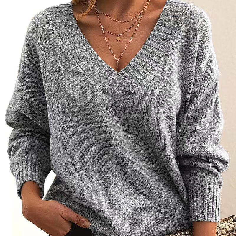 🔥Gorąca wyprzedaż🔥【S-3XL】2025 Nowy modny sweter damski w stylu retro, swobodny, ciepły, z dekoltem w serek