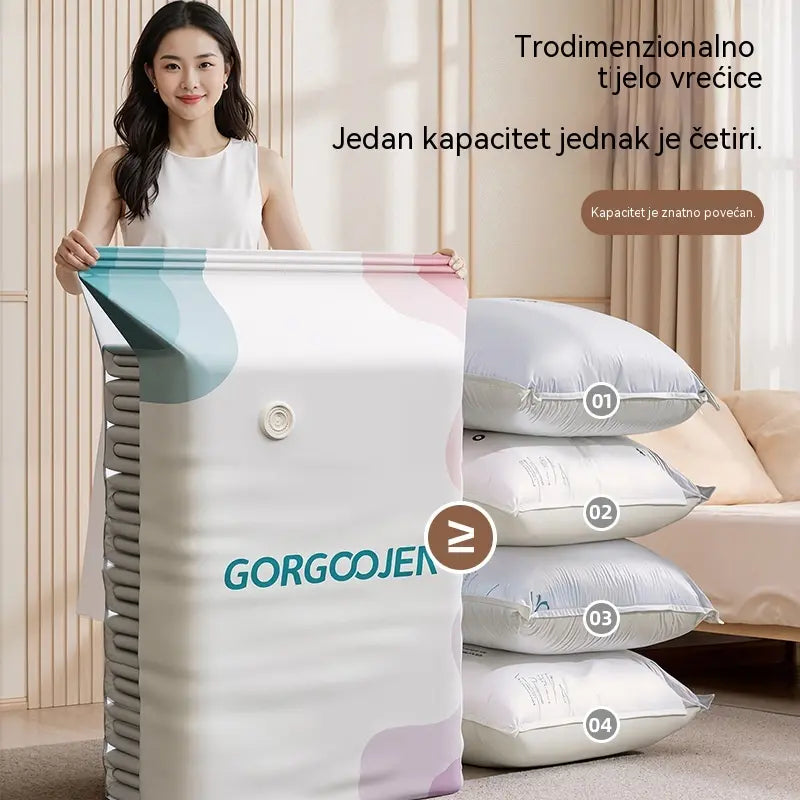 🧳 5 komada za 27 EUR 💨 Velika vakuumska torba za kompresiju: ne treba pumpu, nepropusna i štedi prostor u koferima i domu ✈️