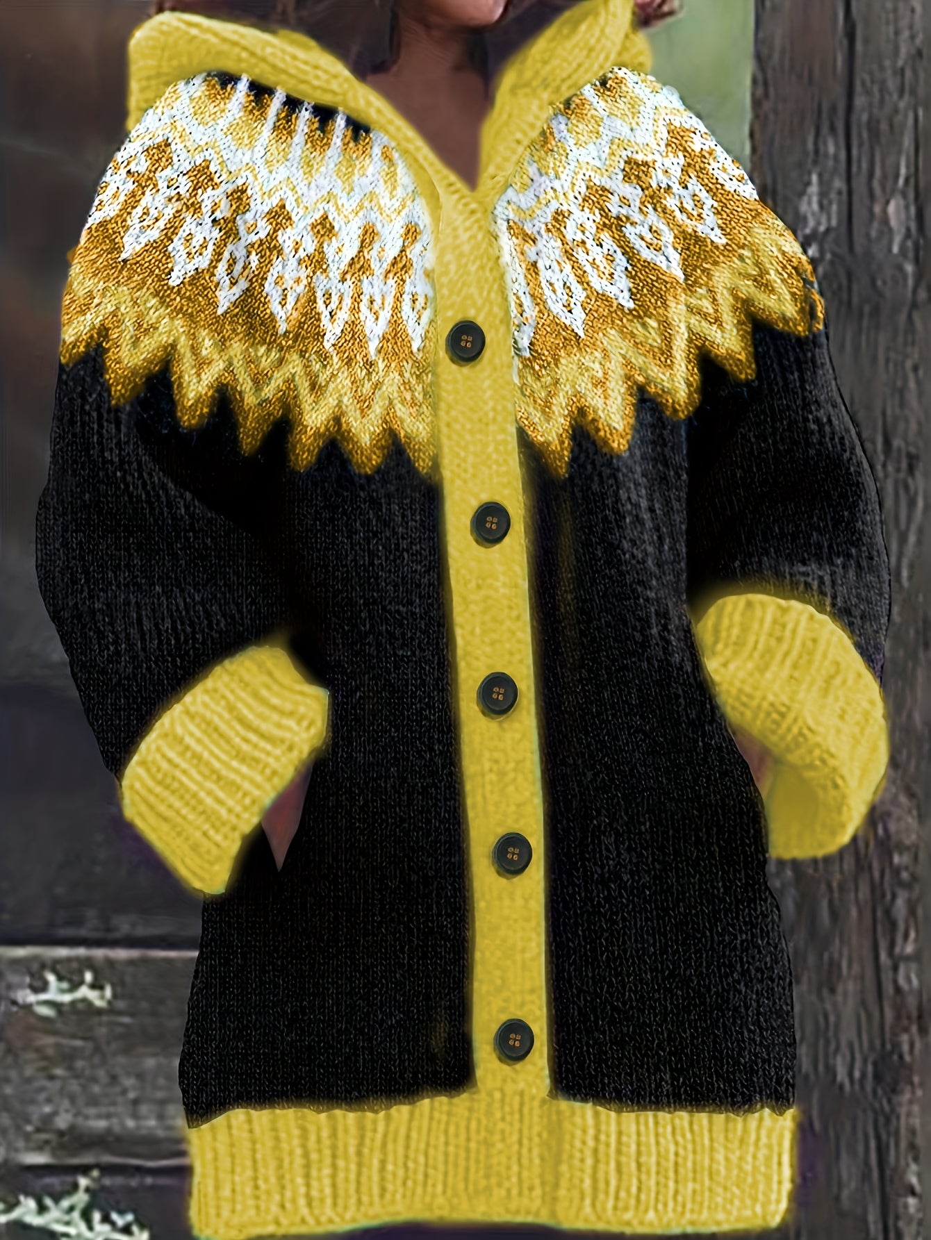 【S~5XL】✨Elegantna, barvita retro jakna s kapuco