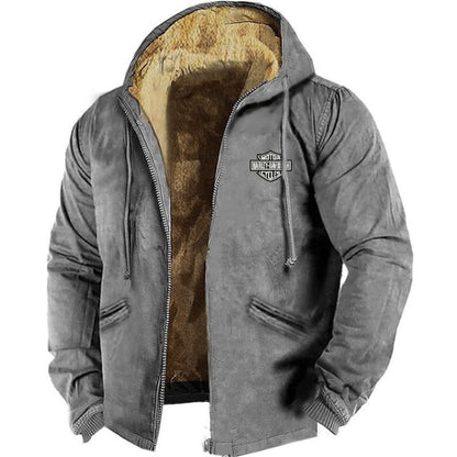 [M-5XL] Nowa, jesienno-zimowa, męska, luźna, gruba kurtka z podszewką z polaru
