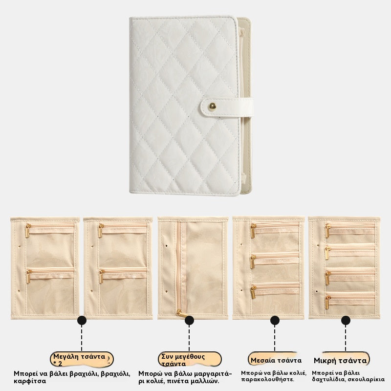 🔥 Vročih 50 % popusta 🔥 Elegantna, prenosna torba za shranjevanje nakita s karo vzorcem