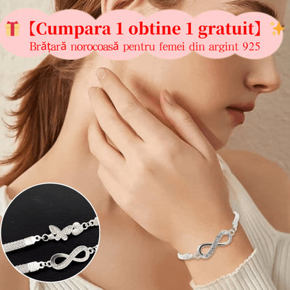 ✨🎁【Cumpără una, primești una gratis】【2 brățări】✨✨Brățară norocoasă pentru femei, realizată din argint 925