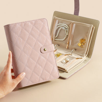 🔥 Vročih 50 % popusta 🔥 Elegantna, prenosna torba za shranjevanje nakita s karo vzorcem