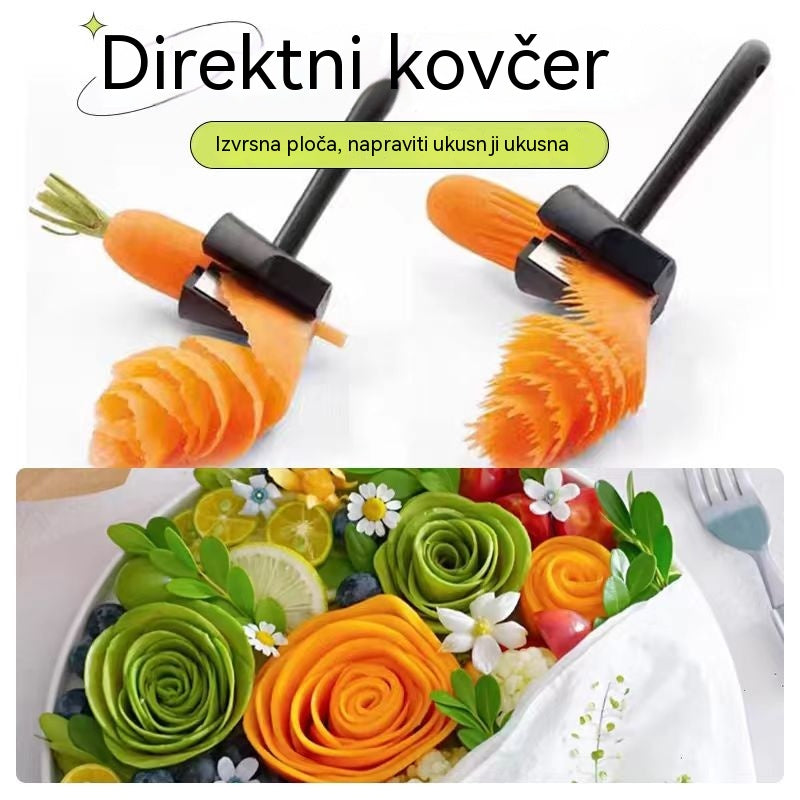 🔥【Kupite 1, dobijte 1 gratis】💮Gulilica i rezbarica za voće i povrće --- Nehrđajući čelik 304