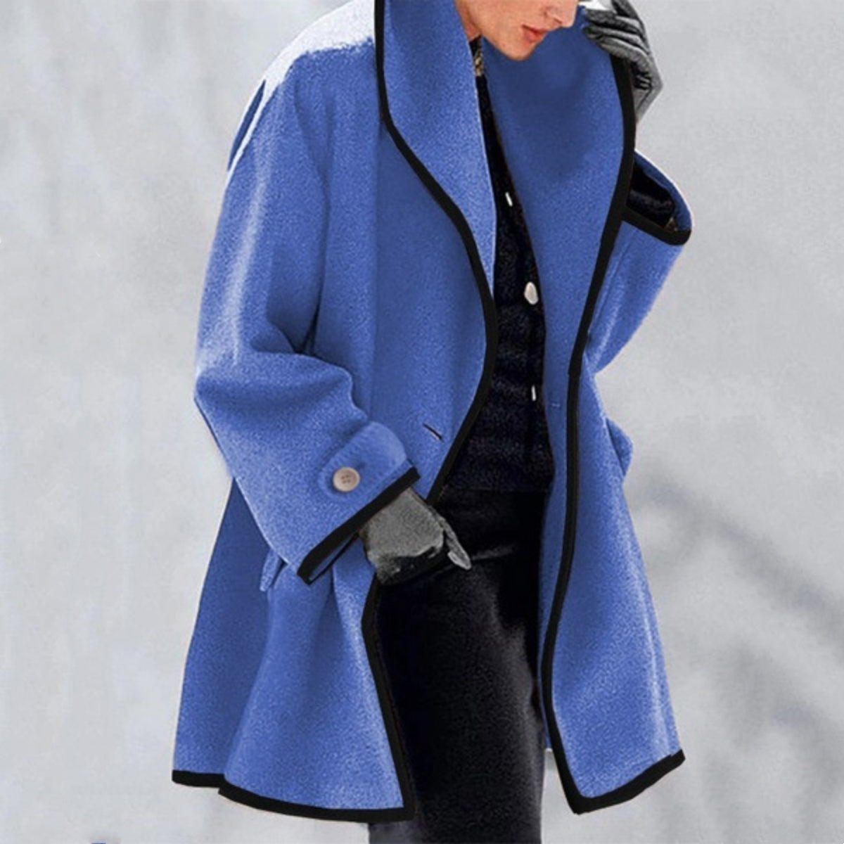 🥰【S-5XL】Nový teplý vlněný kabát na podzim a zimu