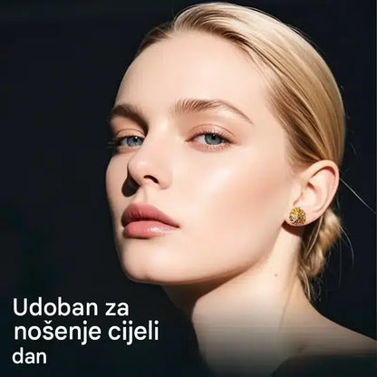 ✨ ✨ Šarene naušnice s vatrometom – kubni cirkonij, pozlaćene 18-karatnim zlatom, svečane 🎆