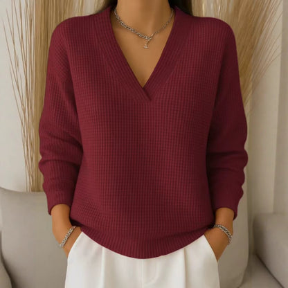 🔥【S-3XL】Elegantna in udobna ženska bluza z V-izrezom