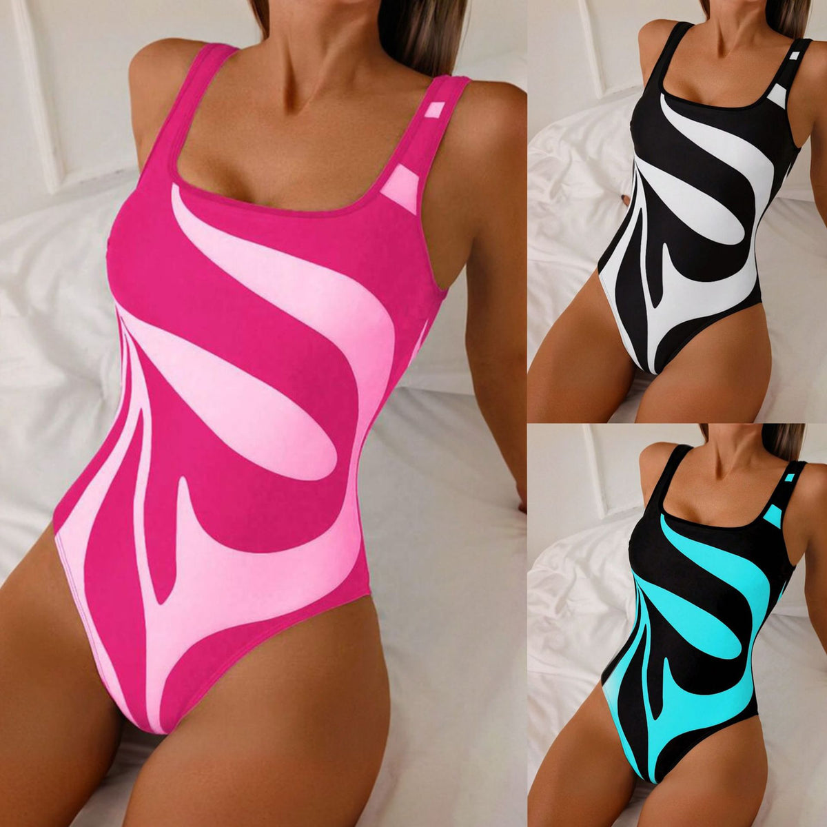 🥰【Novi dolasci 50% popusta na ograničeno vrijeme】🔥【Veličine S~6XL】Novi ljetni kupaći kostim slim kroja s printom