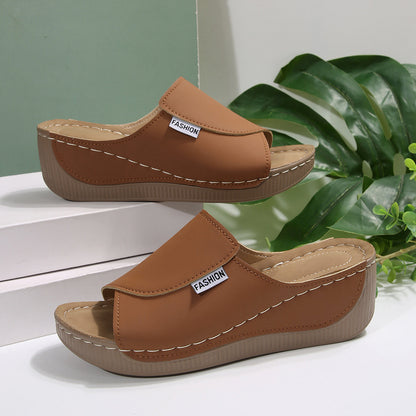 🔥👡【36-43】Sandalias de mujer modernas fabricadas en piel auténtica con suela suave y gruesa del año 2025.