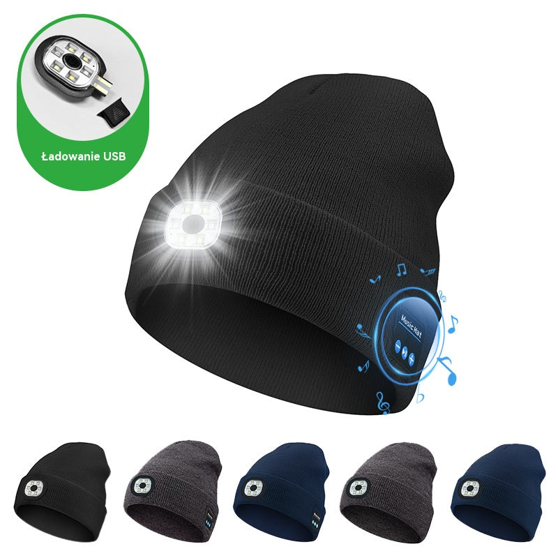 🔥🧢Ładowane czapki z LED i Bluetooth, utrzymujcie ciepło💡