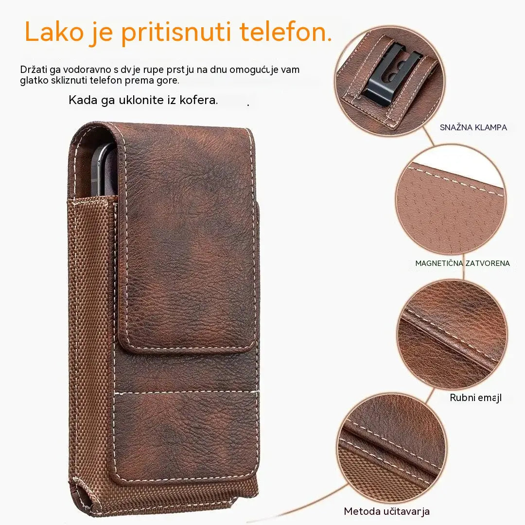 🔥 Futrola za telefon s kopčom za remen – magnetsko zatvaranje, izdržljiva i uključuje utore za kartice