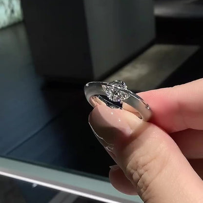 Kup 1, a drugi dostaniesz gratis 💎 Pierścionek z wirującym diamentem Cosmic Starry Sky wykonany ze srebra próby 925