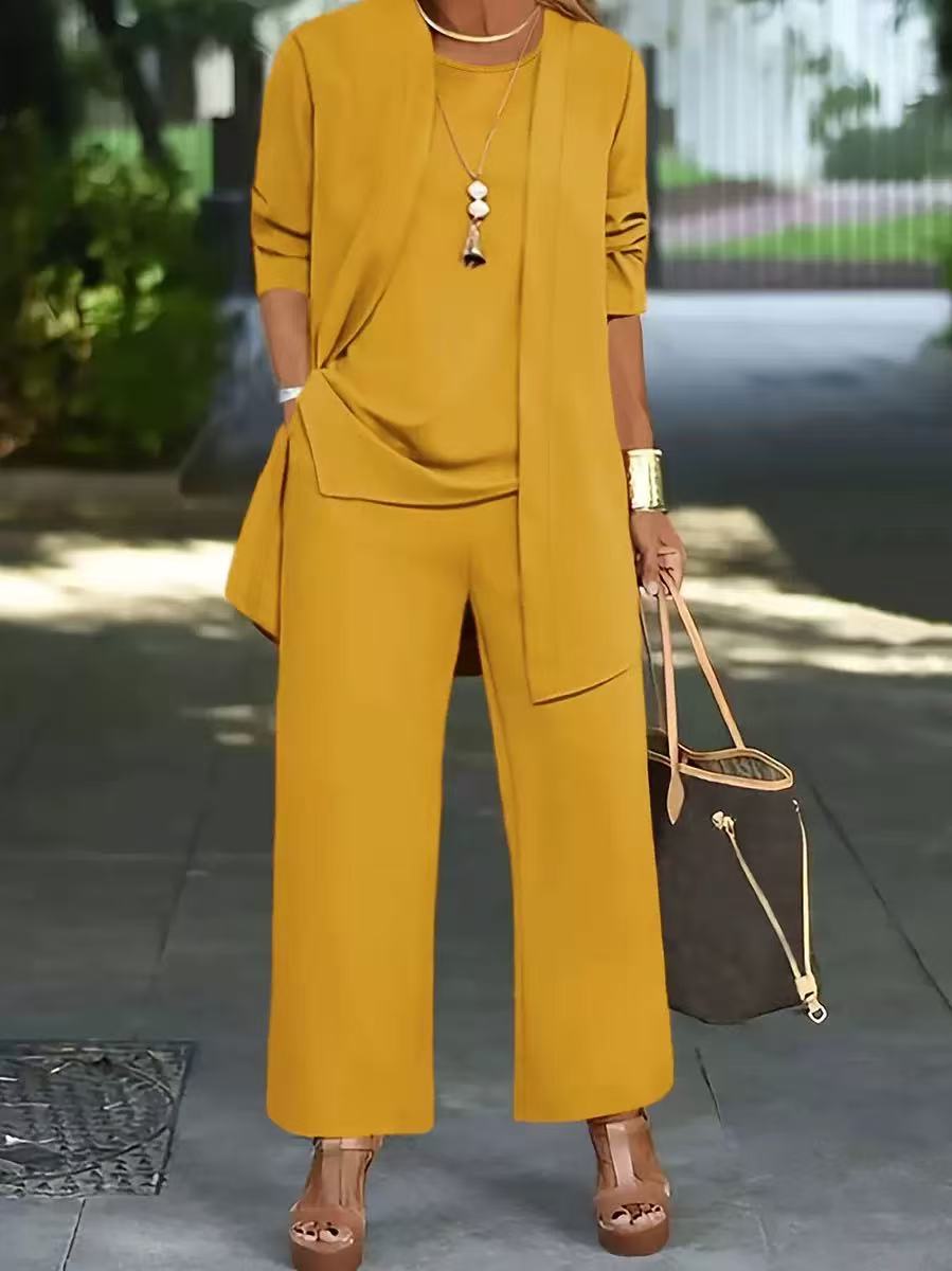 🧥【S-5XL】 Ograničena ponuda: 50% popusta  Elegantni ženski set od tri dijela širokog kroja🍂