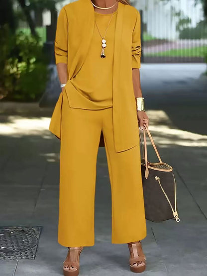 🧥【S-5XL】 Ograničena ponuda: 50% popusta  Elegantni ženski set od tri dijela širokog kroja🍂