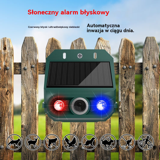 🔥Vanjski solarni ultrazvučni tjerač ptica s trepćućim infracrvenim svjetlom, crvenom i plavom LED diodom