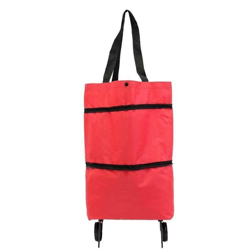 1 kus za 25 eur [Najpredávanejší produkt] 🛒♻️ Skladacia nákupná taška / batoh 2 v 1, ľahká nákupná taška / vozík