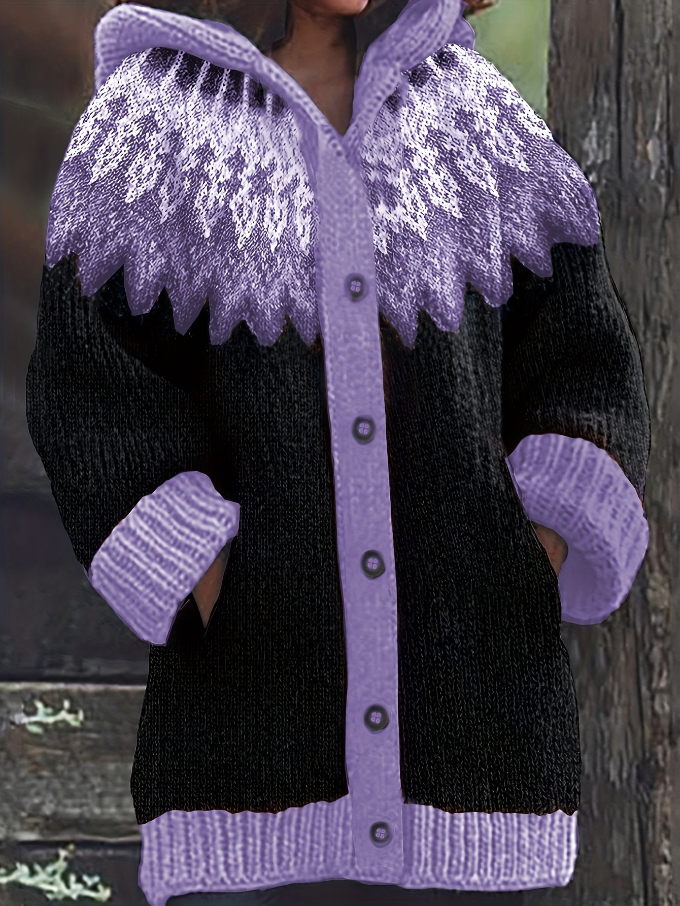 【S~5XL】✨Elegantna, barvita retro jakna s kapuco