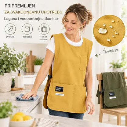 👩‍🍳✨ Vodootporna pregača-prsluk otporna na mrlje – Idealna za kuhanje, rukotvorine i vrtlarenje, s udobnim krojem 🛡️