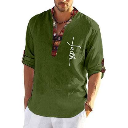 💥👔【49% reducere🔥】T-shirt pentru bărbați, de marime mare, din bumbac, cămăși cu decolteu în V