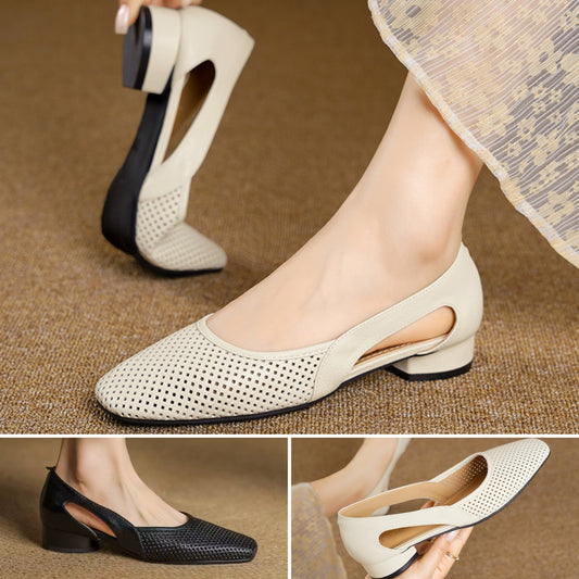 👡【35-40】Ultramiękkie skórzane buty typu Mary Jane – francuska elegancja, letni komfort