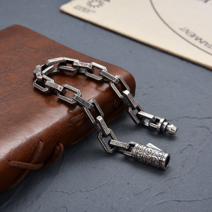 🔥Muška narukvica od uvijenih perli od srebra 925, moderan stil, otporna na habanje i ne blijedi