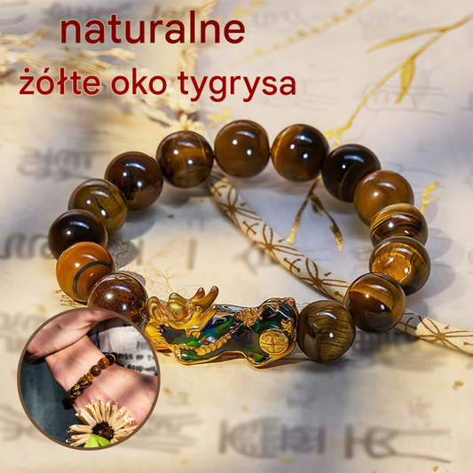 🐅💰Naturalny żółty kamień tygrysie oko: król pomyślnych zwierząt, który przynosi bogactwo i szczęście.