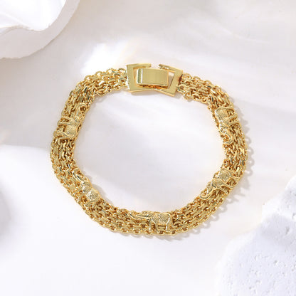 📿 VREMENSKI OGRANIČENA PONUDA 50% POPUSTA! 🌀 Boho narukvica s amuletima i sretnim slonom - simbolični privjesci, podesivi oblik, pozlata i 7 stilova ✨