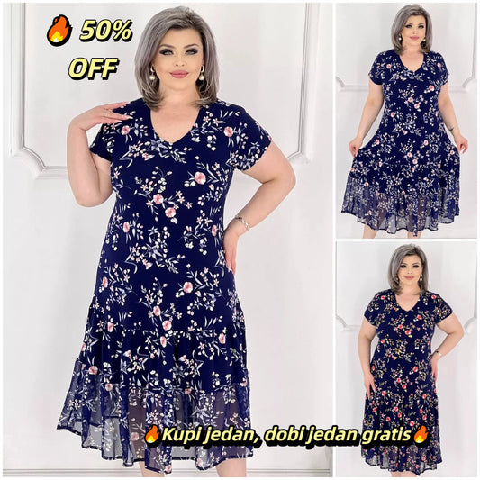 💥49% popusta💥💕【S-5XL】Visokokvalitetna, udobna i elegantna haljina s cvjetnim uzorkom✅Plaćanje pouzećem