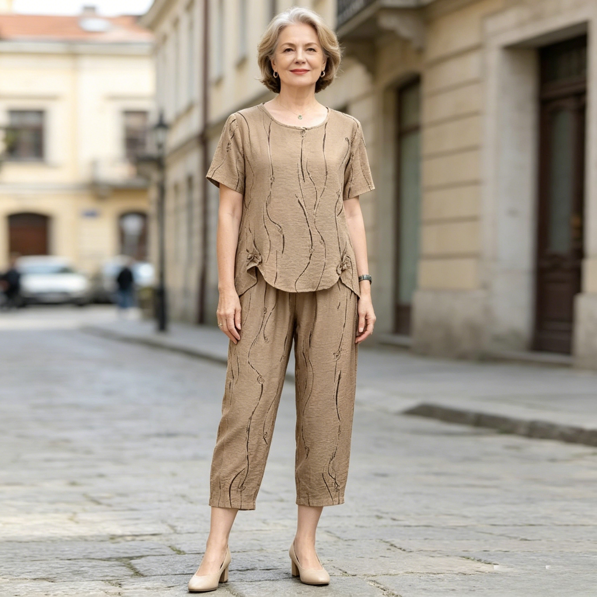 【S-6XL】Udoban i elegantan ženski dvodijelni set - mekana majica kratkih rukava i hlače, široki kroj pogodan za različite tipove tijela.