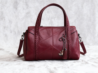 👜💟【50% POPUSTA】Mekana kožna torba, ručna torba, velikog kapaciteta, tri pretinca, vodootporna i otporna na ogrebotine